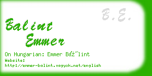 balint emmer business card